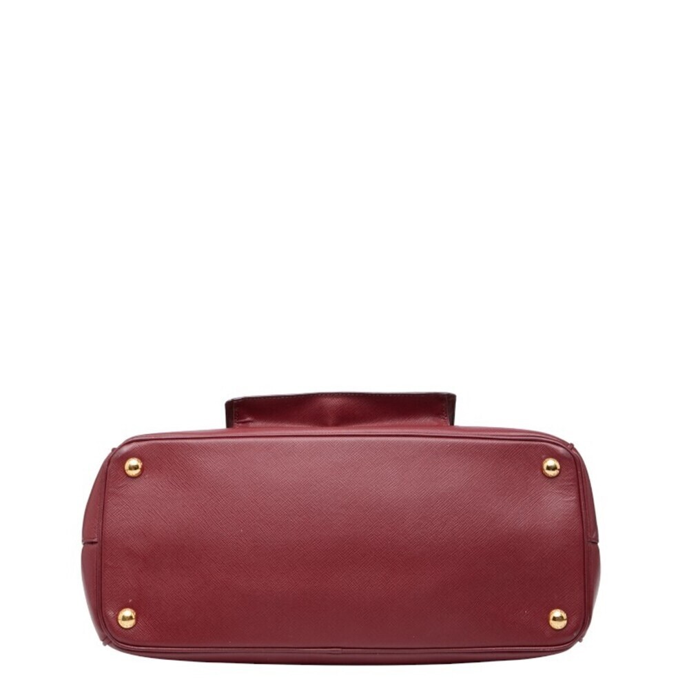 PRADA Red Leather Saffiano Shoulder Bag - Picture 3 of 16